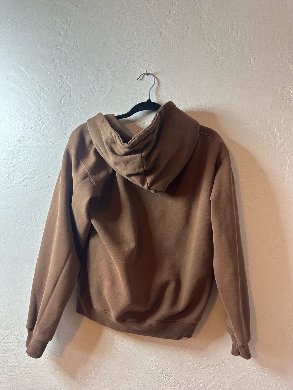 Brandy Melville Tan Sherpa-Lined Zip Hoodie - Picture 3 of 6